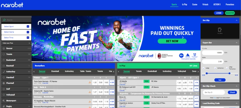 NairaBet Game Providers - Play'n GO, Evolution, Push Gaming